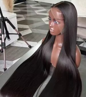 Perruque 13x6 HD Lace – Cheveux humains lisses – Jusqu'à 44 pouces – Densité 180% à 250%