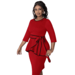 Robes élégantes en péplum pour femmes